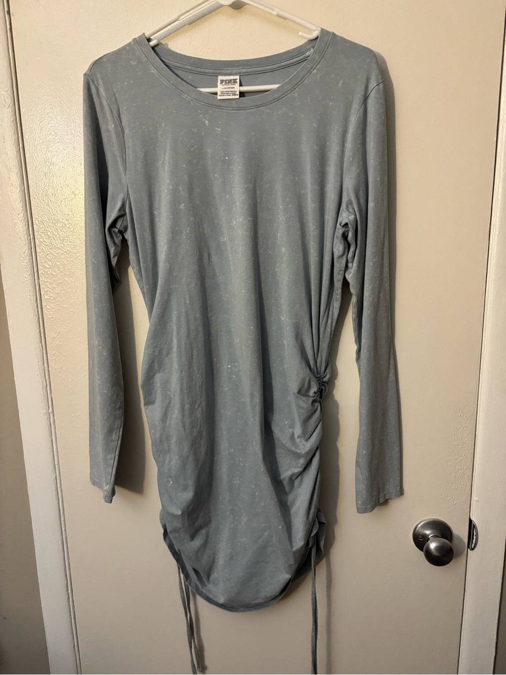 PINK Victoria's Secret Light Blue Speckled Crewneck Tee